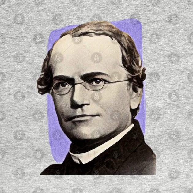 German microbiologist Gregor Mendel illustration by Litstoy 